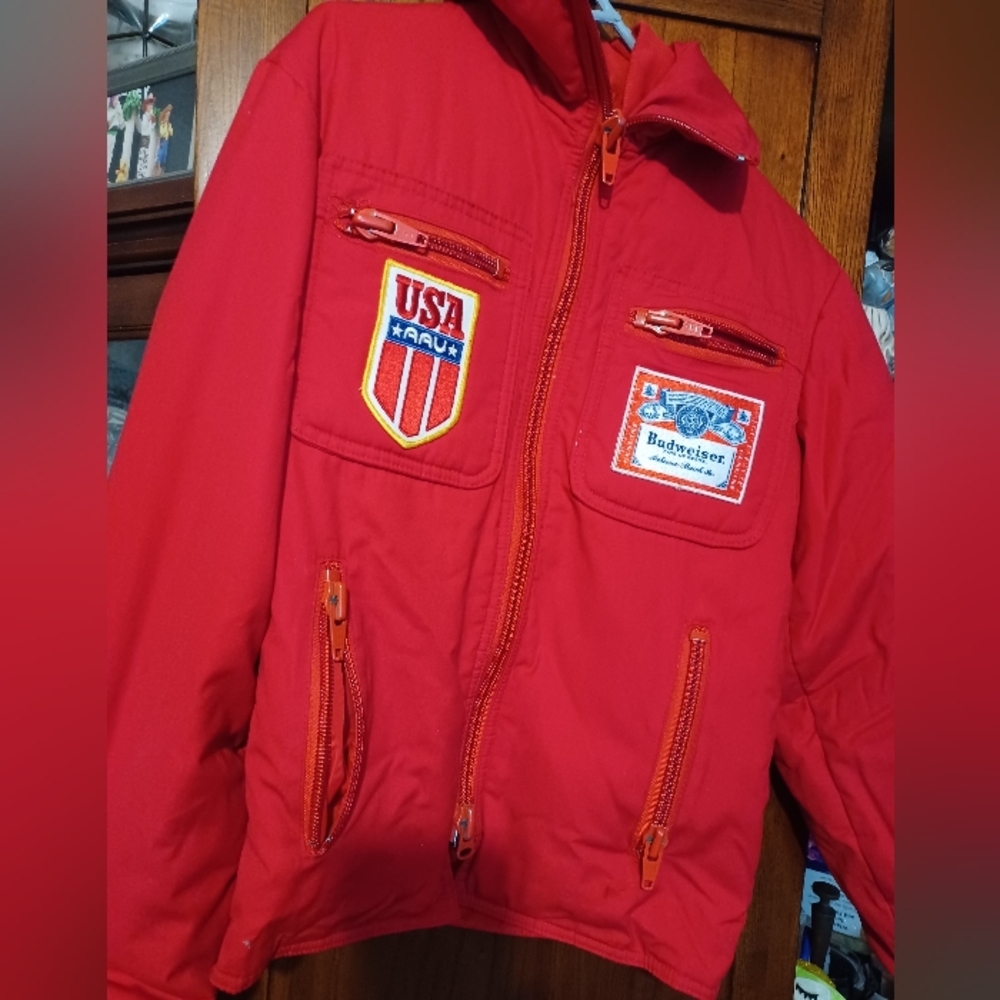 Vintage Budweiser Weathercaster Jacket sz small..great shape